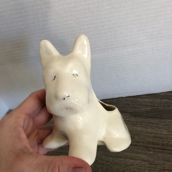 Vtg Ceramic Westie Dog Planter - Picture 7 of 14